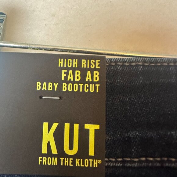 Kut from the Kloth Fab AB Baby Boot Cut Jeans Size 6 High Rise dark wash NEW - Picture 4 of 4